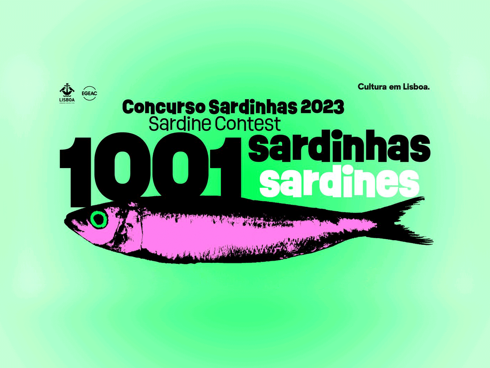 This April it's raining Sardines! 1001 sardines asteroid design partners design contest festas de lisboa festival graphic design illustration portugal sardine silhouette sardines contest 2023 sardinhas