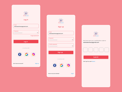 Project BloodConnect app branding design graphic design illustration logo typography ui ux vector