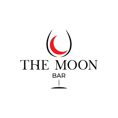The Moon Bar Logo branding design graphic design illustration logo