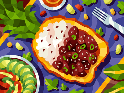 Pineapple dish adobe illustrator design graphic design illustration vector
