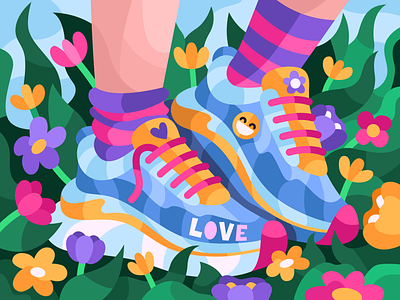 Womens sneakers adobe illustrator design graphic design illustration vector