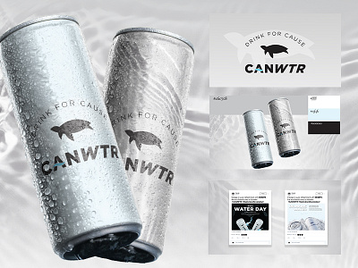 CANWTR - BRAND IDENTITY DESIGN & LOGO brand identity branding can mock up design fashion graphic design illustration logo logo design soda can mock up ui ux vector