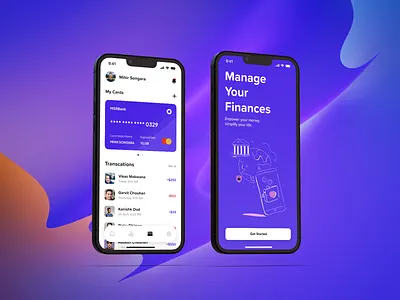 Finance Mobile App app card design finance mihirsongara mobile ui