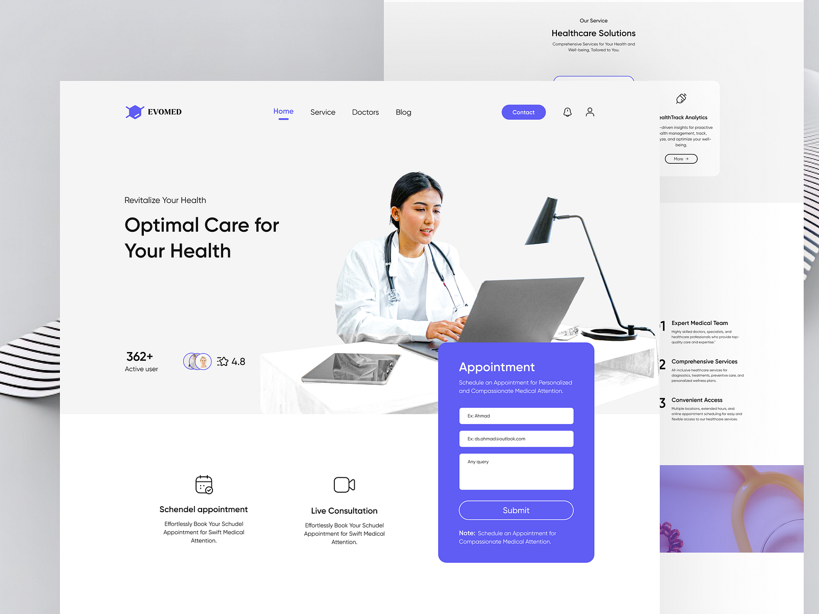 Medical Website Design by Ahmad ibn kalam on Dribbble