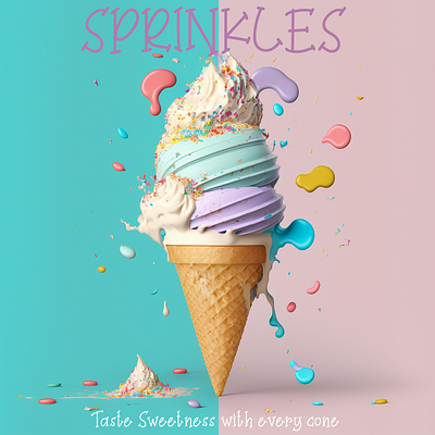 Sprinkles (Ice cream ad) ad app branding design digital design graphic design illustration social media ui ux
