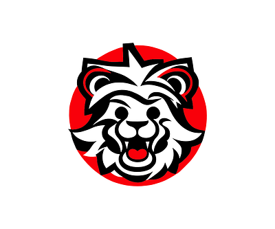 Happy Lion Face logo branding design graphic design icon illustration logo typography ui ux vector