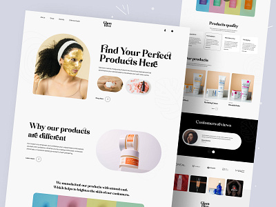 Ecommerce - Beauty Product Website/Landing Page beauty beauty care website beauty product website beauty website branding concept design e commerce flat jabel kahaf landing page makeup website minimal product product design skin care website ui design web ui website