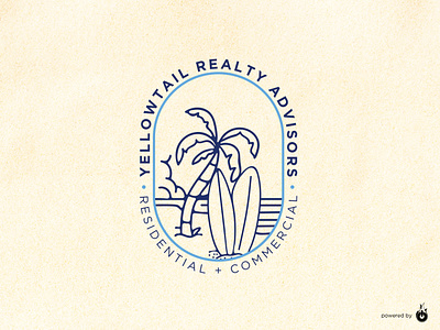 Yellowtail Realty Beach T-Shirt beach branding design florida graphic design illustration logo merch real estate realty t shirt tampa typography