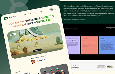 Acre Cycle Landing Page design landing page ui website