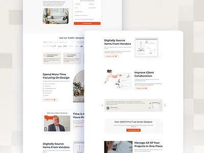 Landing Page for Studio Designer, an Interior Design Software design marketing software