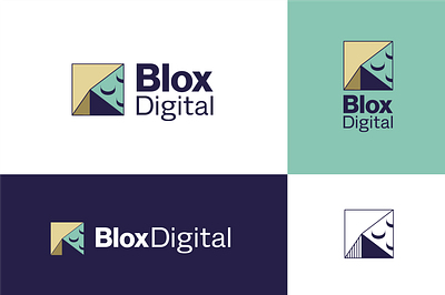 Blox Digital branding il illustration logo logo design