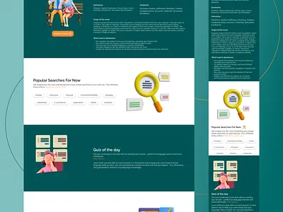 GlossaryGo Dictionary Web-App design dictionary ui ux web app website