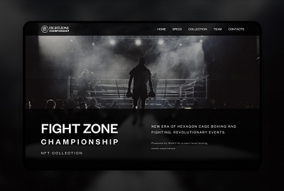 Fight Zone Championship | NFT Collection athlete crypto design figma landing nft sport ui uiux ux