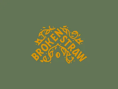 Brokenstraw Elaborate brand design branding color design elaborate green illustration orange typography