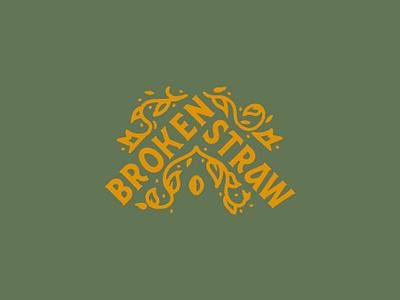 Brokenstraw Elaborate brand design branding color design elaborate green illustration orange typography
