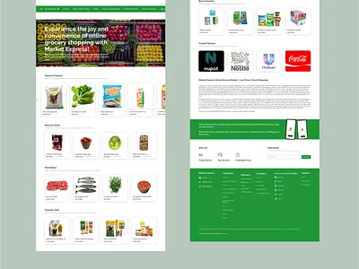 Market Express E-commerce website e commerce food landing page market shopping ui ux website