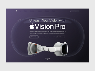 Apple Vision Pro Landing Page consept ui ui design ui ux vision pro