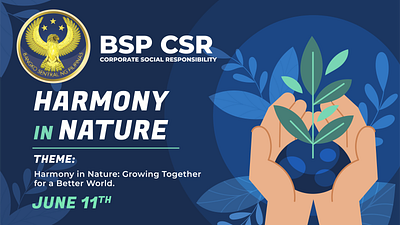 Banko Sentral ng Pilipinas (BSP) Tree planting tarp branding graphic design