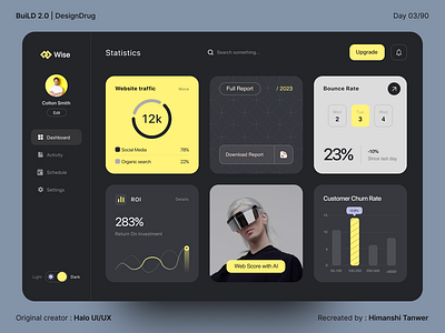 03/90 | Analytics Dashboard admin dashboard design minimalism ui ux