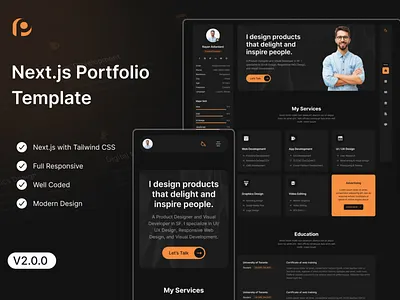 React, Nextjs Portfolio Template dark screens dark template dark theme light screen next.js portfolio nextjs nextjs portfolio personal portfolio portfolio dark theme portfolio site portfolio website react reactjs portfolio resume template ui website design website template