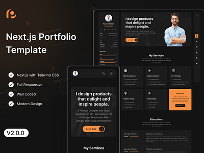 Portfolio Dark Theme designs, themes, templates and downloadable ...