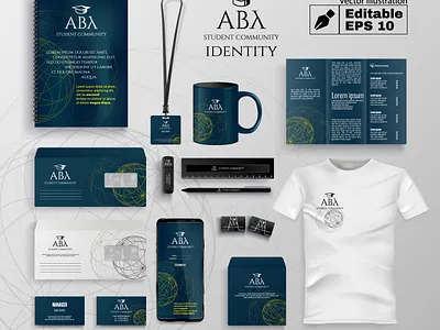 Student Community Identity Set Template brand identity branding