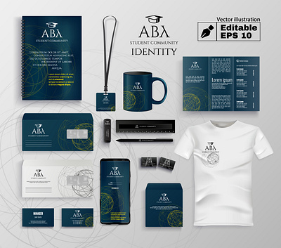 Student Community Identity Set Template brand identity branding