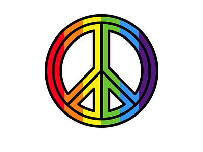 Day 10 - Peace 🏳️🌈 adobeillustrator art artwork design dribbble illustration peace rainbow vector