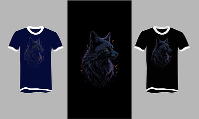 T-shirt Poster Design with Illustration Black Dog Head best design black branding design illustration logo t shirt design ui vector