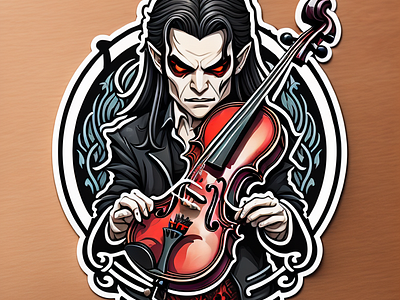 Sticker vampires illustration sticker vampire