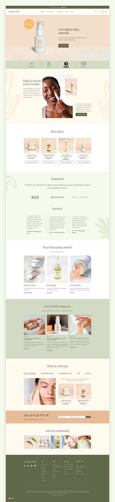 Wildcraft Shopify Website Design b2c design figma frontend design graphic design product shopify shopify design ui ux web web design