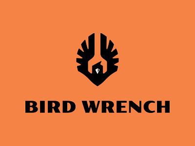 BIRD WRENCH animal bird branding construction eagle engineering industry logo logos minimal minimalist modern tools wrench