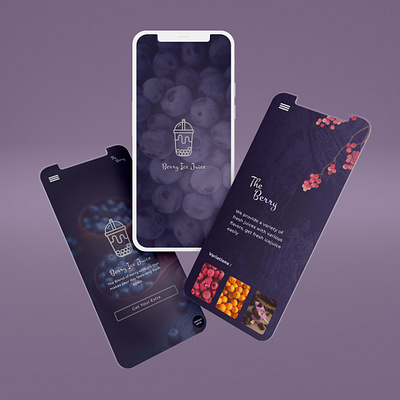 Berry Ice juice app branding design graphic design illustration interface logo typography ui uiux ux vector