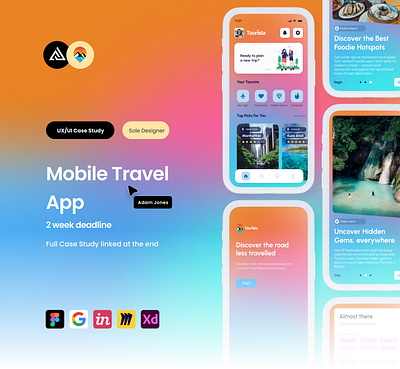 Mobile Travel App Case Study app design case study figma mobile app travel app ui user experience user interface user research ux uxui