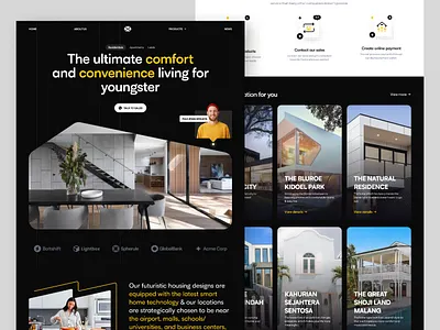 Hypestate - Aesthetic Landing Page Website for Real estate agency apartment design homepage house landing page properties property real estate real estate landing page real estate ui real estate web real estate website realtor ui design uiux website