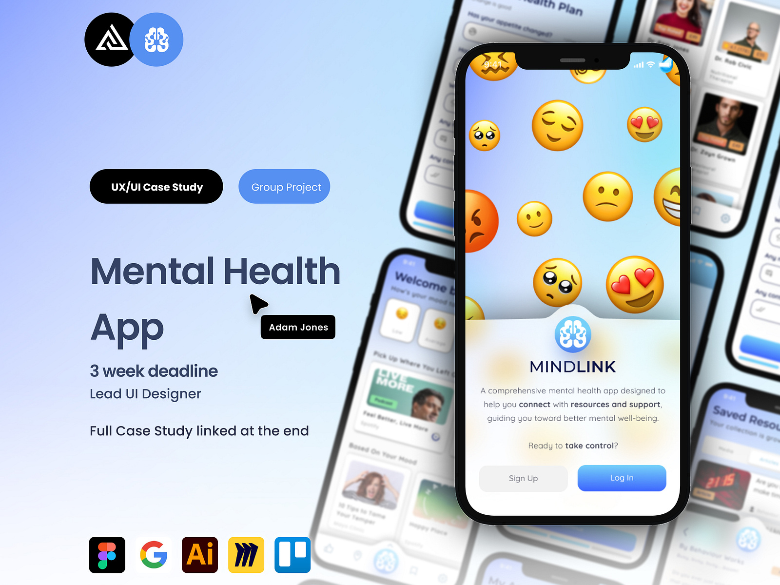 Mental Wellbeing App Case Study by Adam Jones on Dribbble