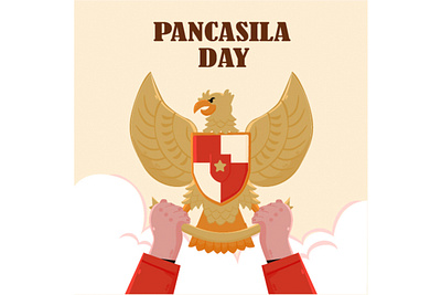 Pancasila Day Illustration celebration day event garuda governance greeting holiday illustration indonesia pancasila poltics vector