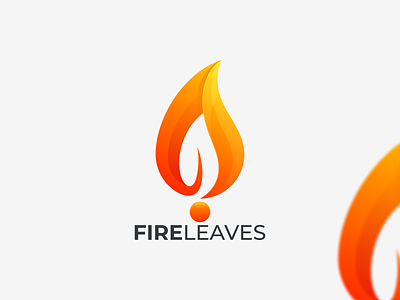 FIRE LEAVES branding design fire coloring fire leaves fire logo graphic design icon logo