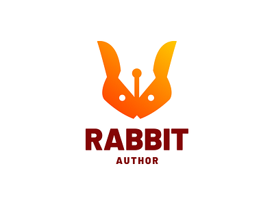 Rabbit Combination with pen animal app author branding design dual meaning graphic design icon illustration logo pen rabbit ui ux vector