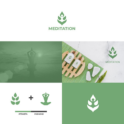 Meditation Logo brand brand design branding company design graphic graphic design health icon illustration life logo logo design lotus span and beauty spiritual symbol vector yoga