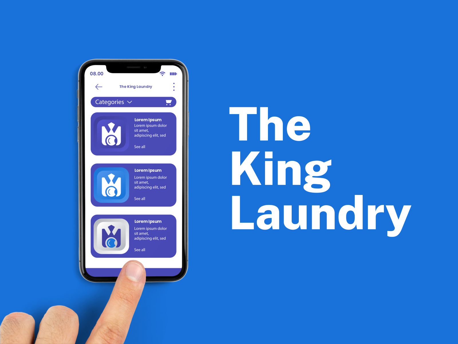 The King Laundry logo concept by Reka Studio on Dribbble