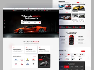 Car Dealership Website - Vehicle UI kit, Car Automobile auto automobile automotive car branding car dealership car dealership car store car ride car store car website cars dealer drive landing page modern motor transport truck ui design uiux vehicle