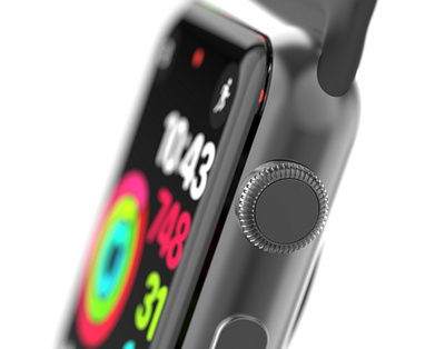Apple Watch: 3D Modeling & Rendering 3d 3d model apple design keyshot minimalist modern planimetry render rendering rhino7 rhinoceros watch