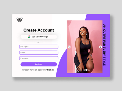 Sign up page - Daily UI 001 basic clothing brand create account daily ui dailyui dailyui 001 dailyuichallenege dailyuichallenge figma minimal sign up page sign up screen ui uiux ux uxdesigner web webdesign websignup website