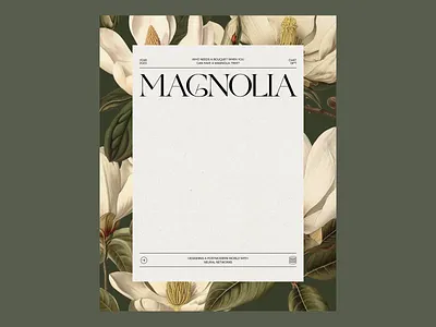 The beauty of the past aesthetics botanic botanical design flower illustration magnolia old retro retro elements vintage