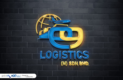 E9 Logistics Logo with Outputs graphic design logo
