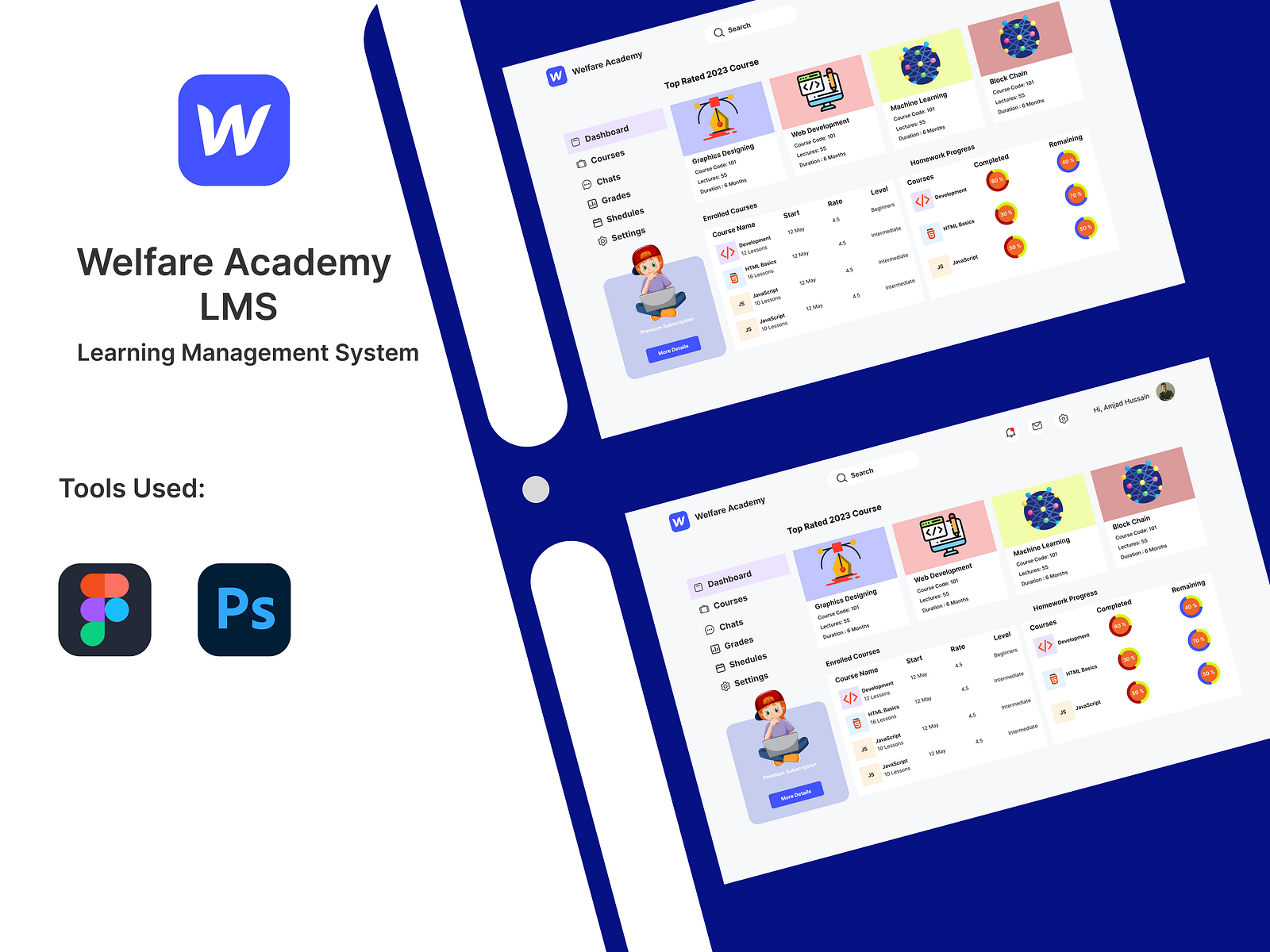 Online Learning Management System LMS by Amjad Hussain on Dribbble
