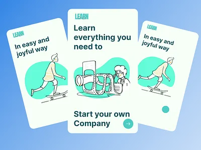 LearnCorp UI Design app ed tech education mobile ui ux