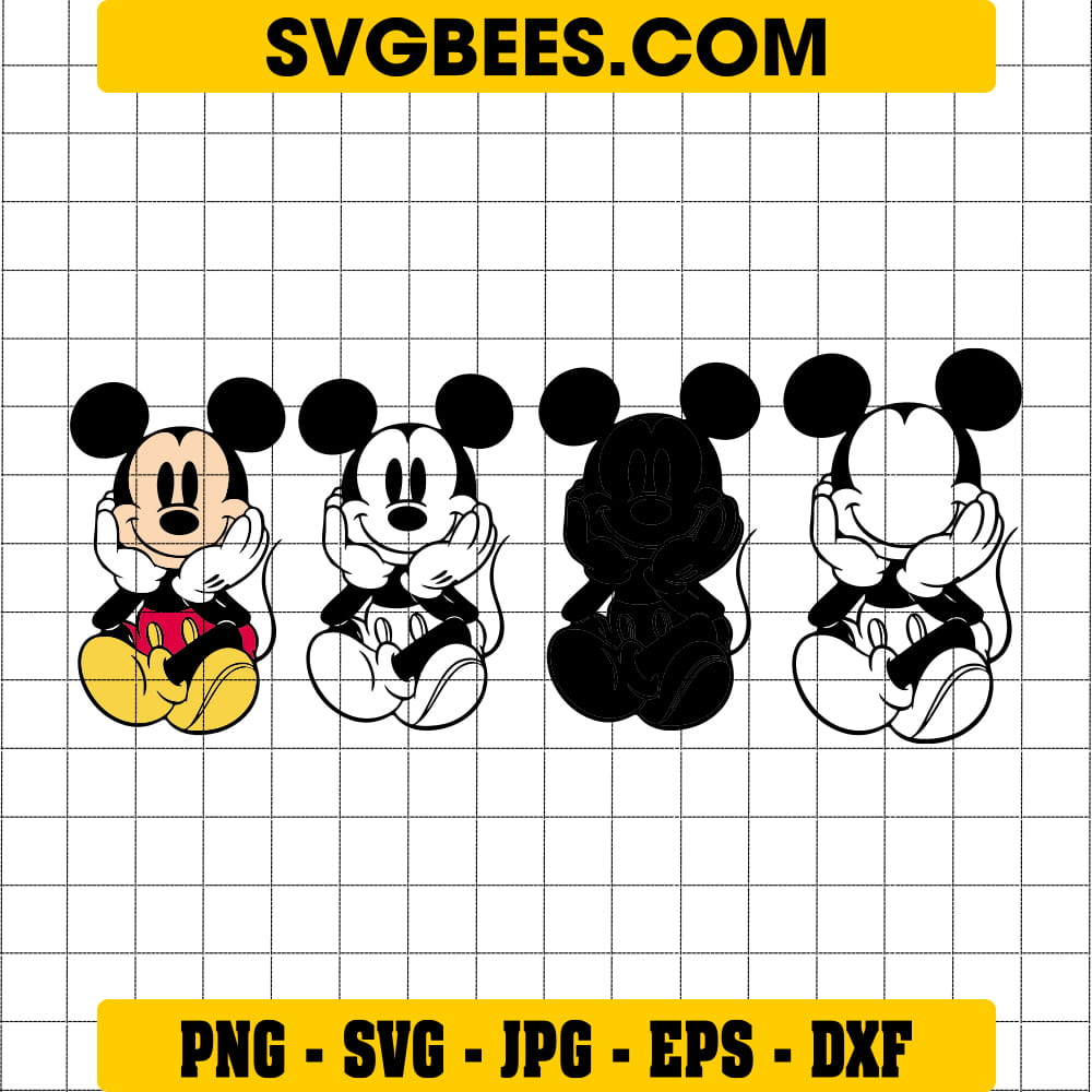 Disney Mickey Mouse With Sunglasses SVG and PNG - SVGbees