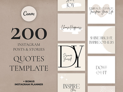 Motivational Quote Templates canva design canva template design instagram instagram post instagram stories instagram template ui